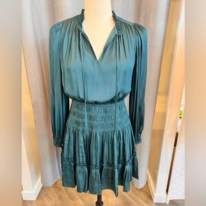 Current Air Teal Long Sleeve mini dress